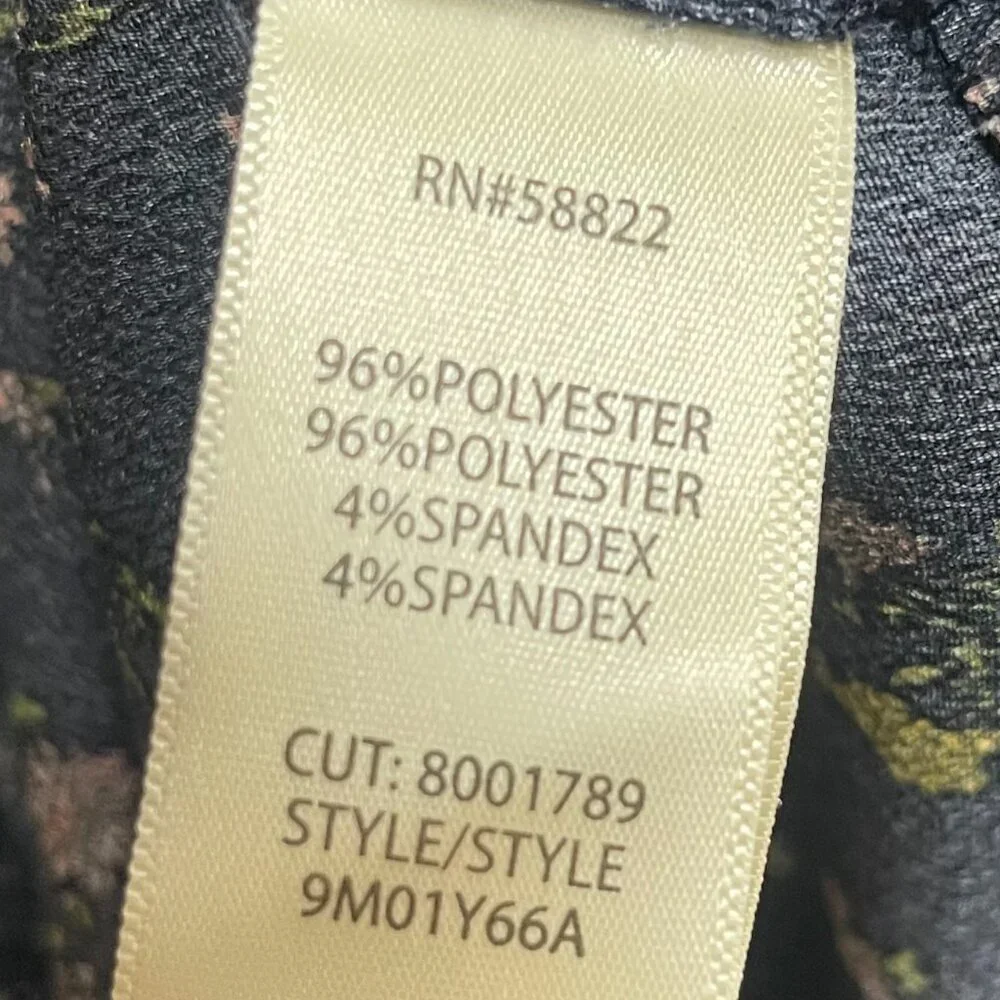 NWT Women's Large MAX STUDIO Navy Floral V-neck Empire Waist Tiered Midi Dress - Picture 16 of 16